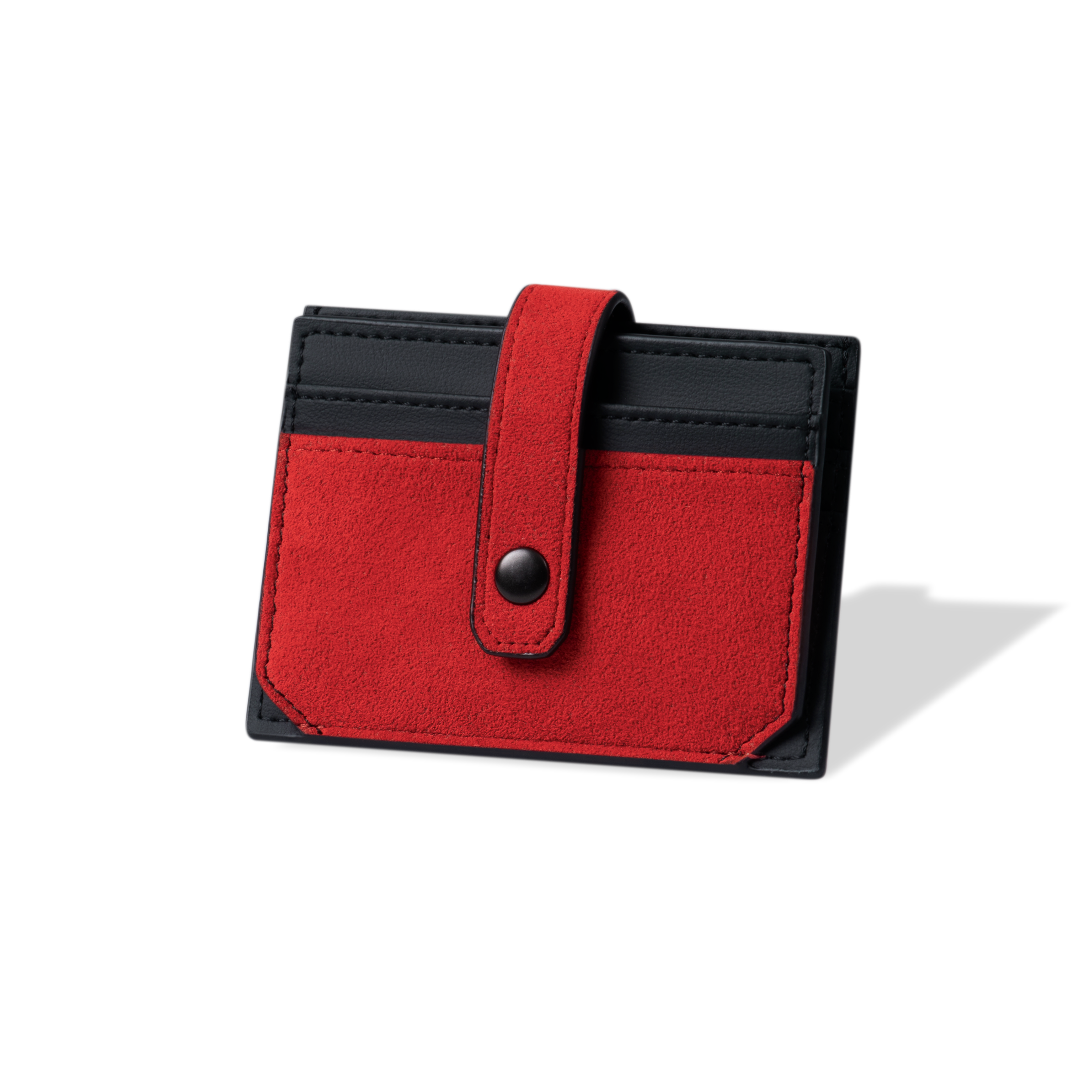 RFID-Blocking Alcantara Slim Wallet MVST#color_red