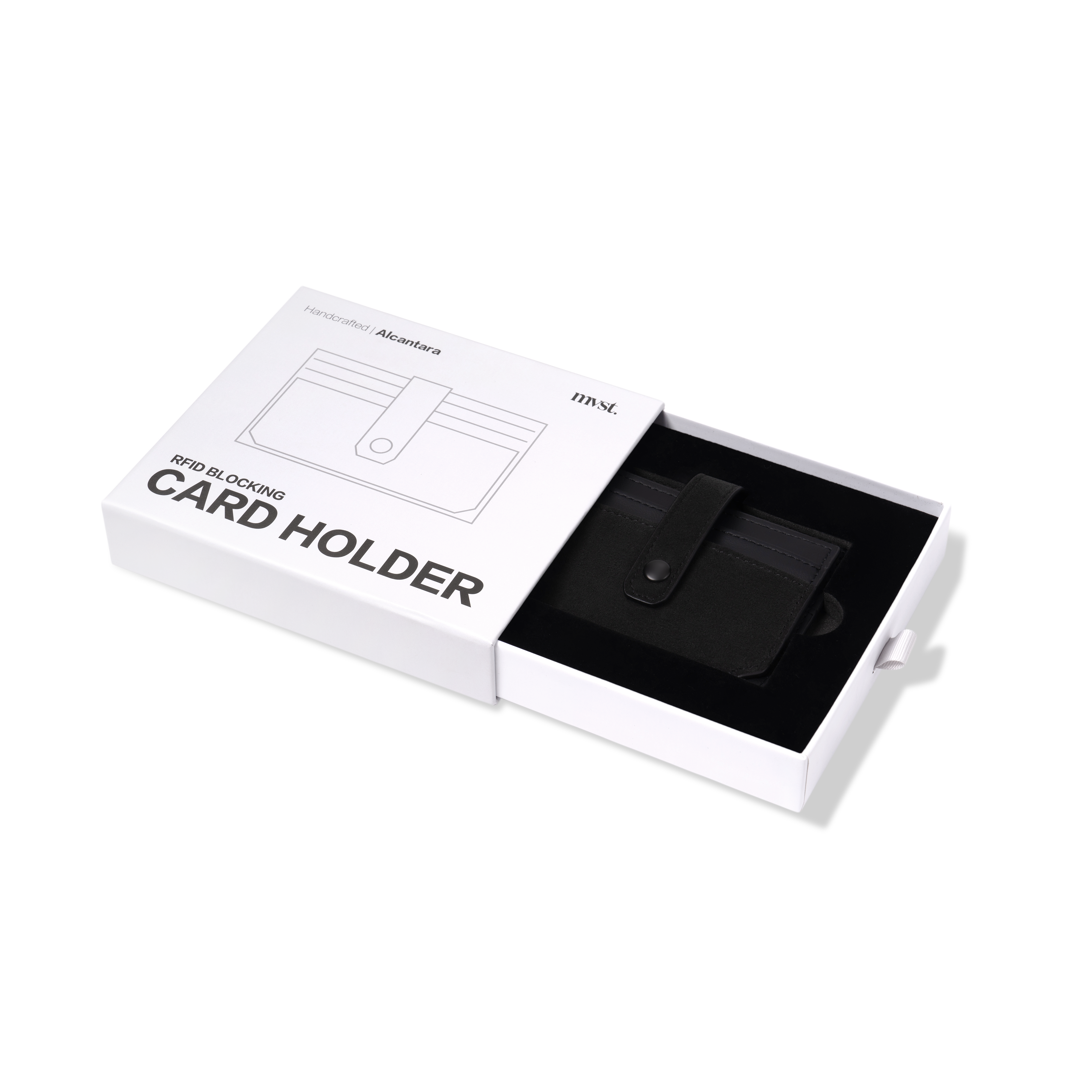 RFID-Blocking Alcantara Slim Wallet MVST#color_black