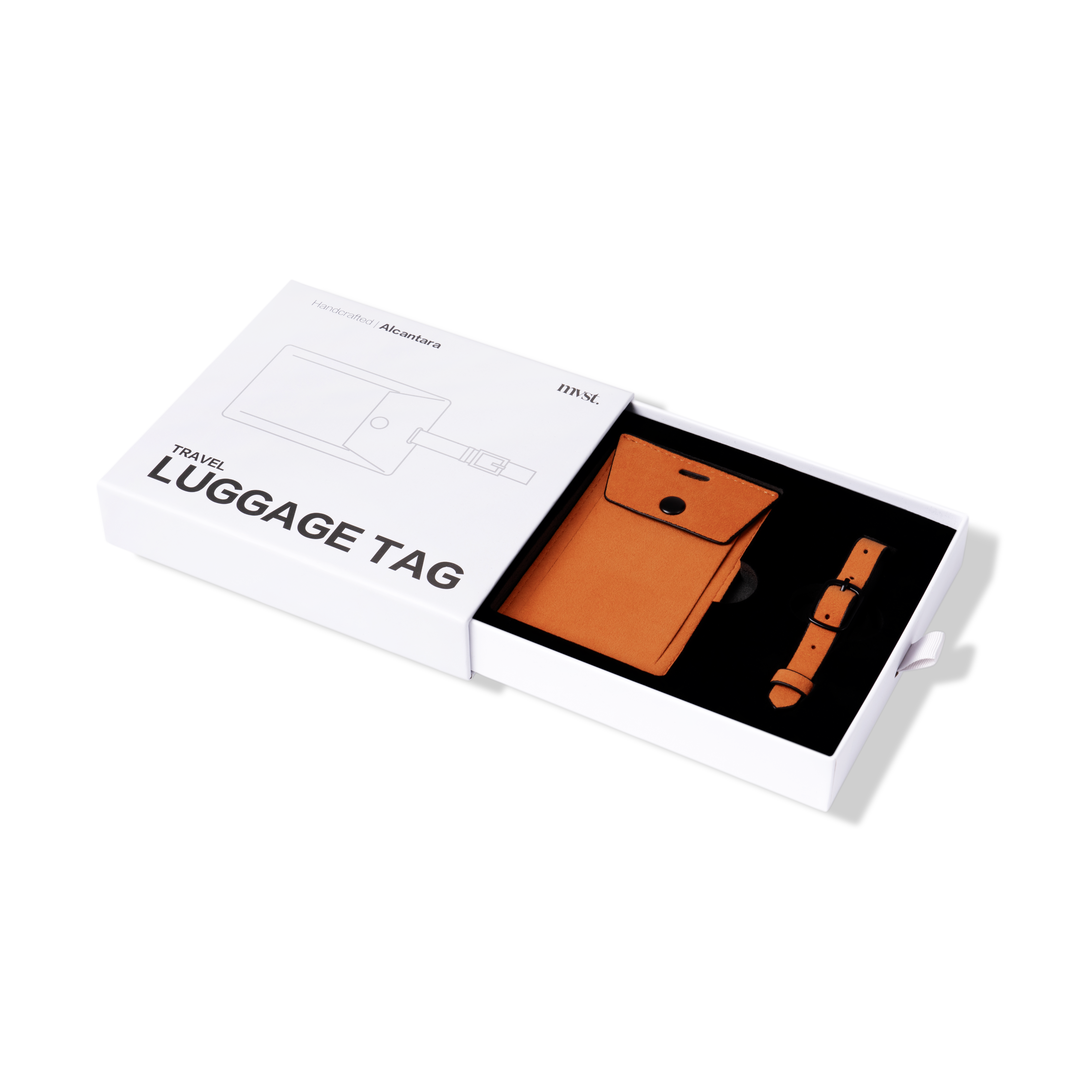 Alcantara Luggage Tag MVST#color_orange