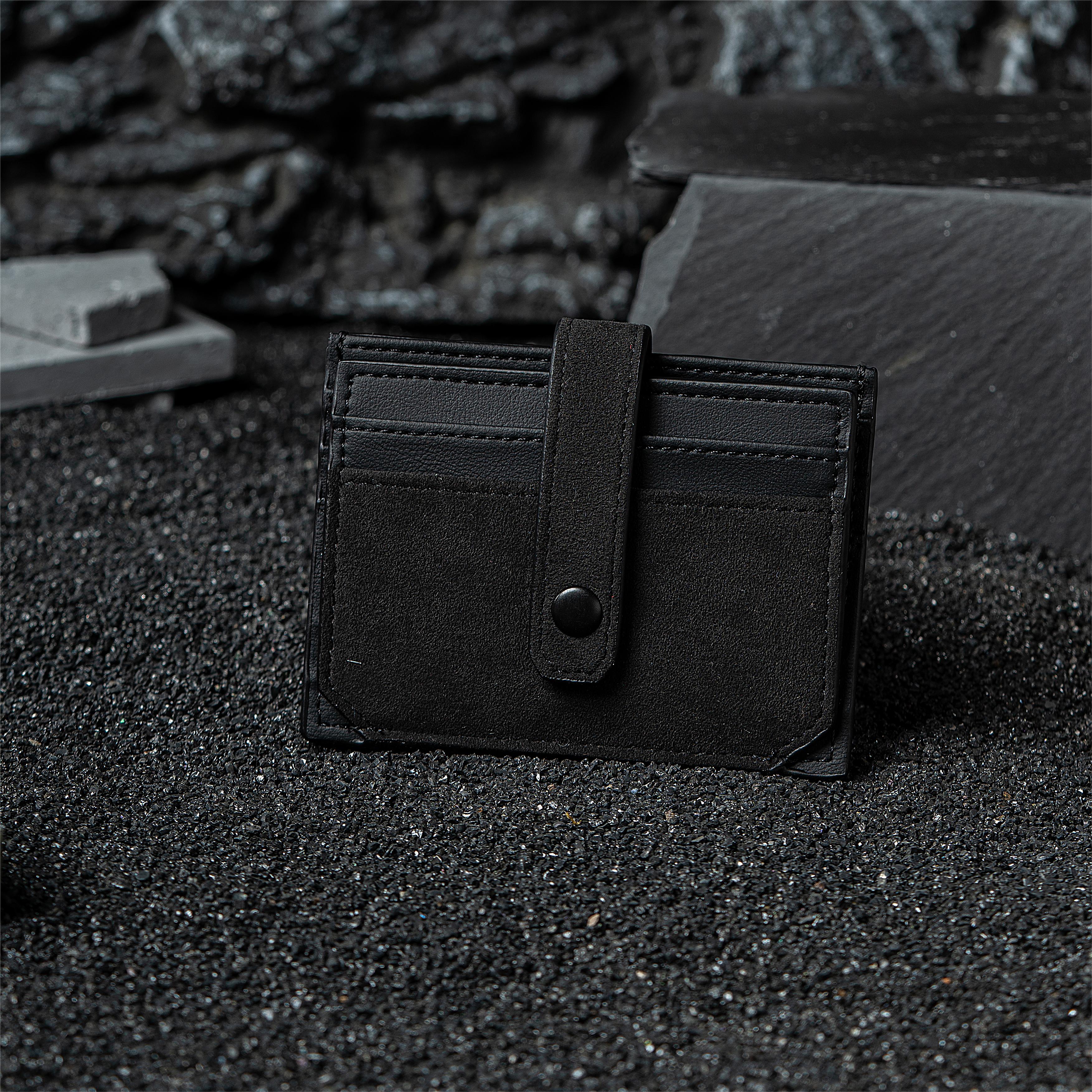 RFID-Blocking Alcantara Slim Wallet MVST#color_black