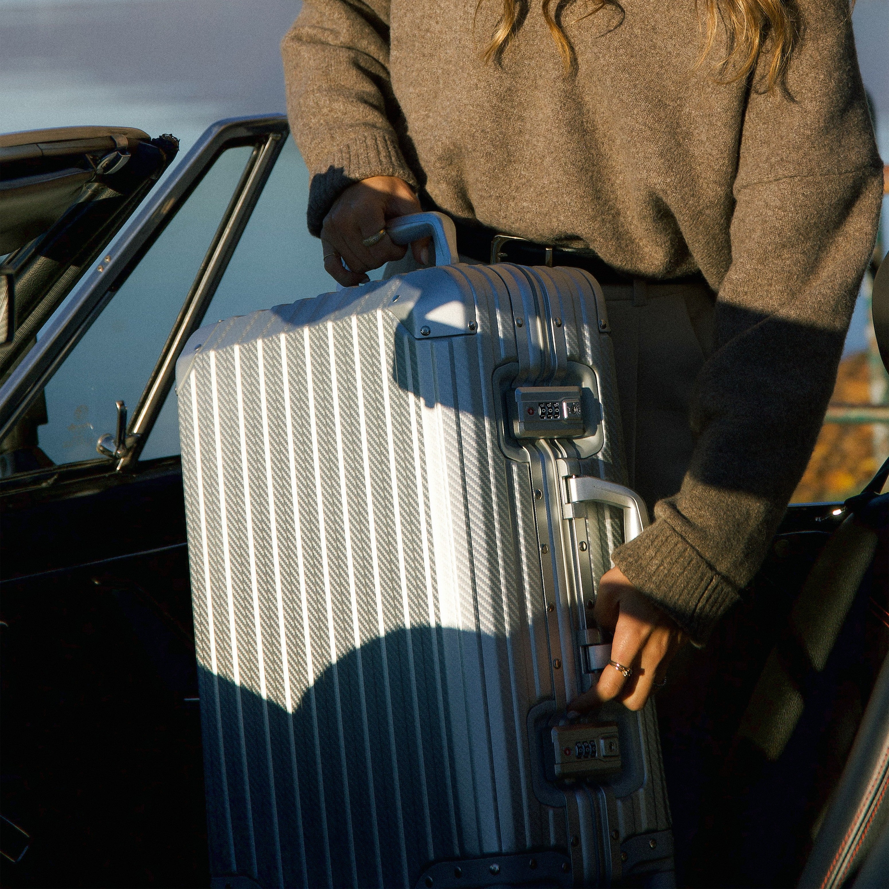 TREVA Aluminum Suitcase Silver