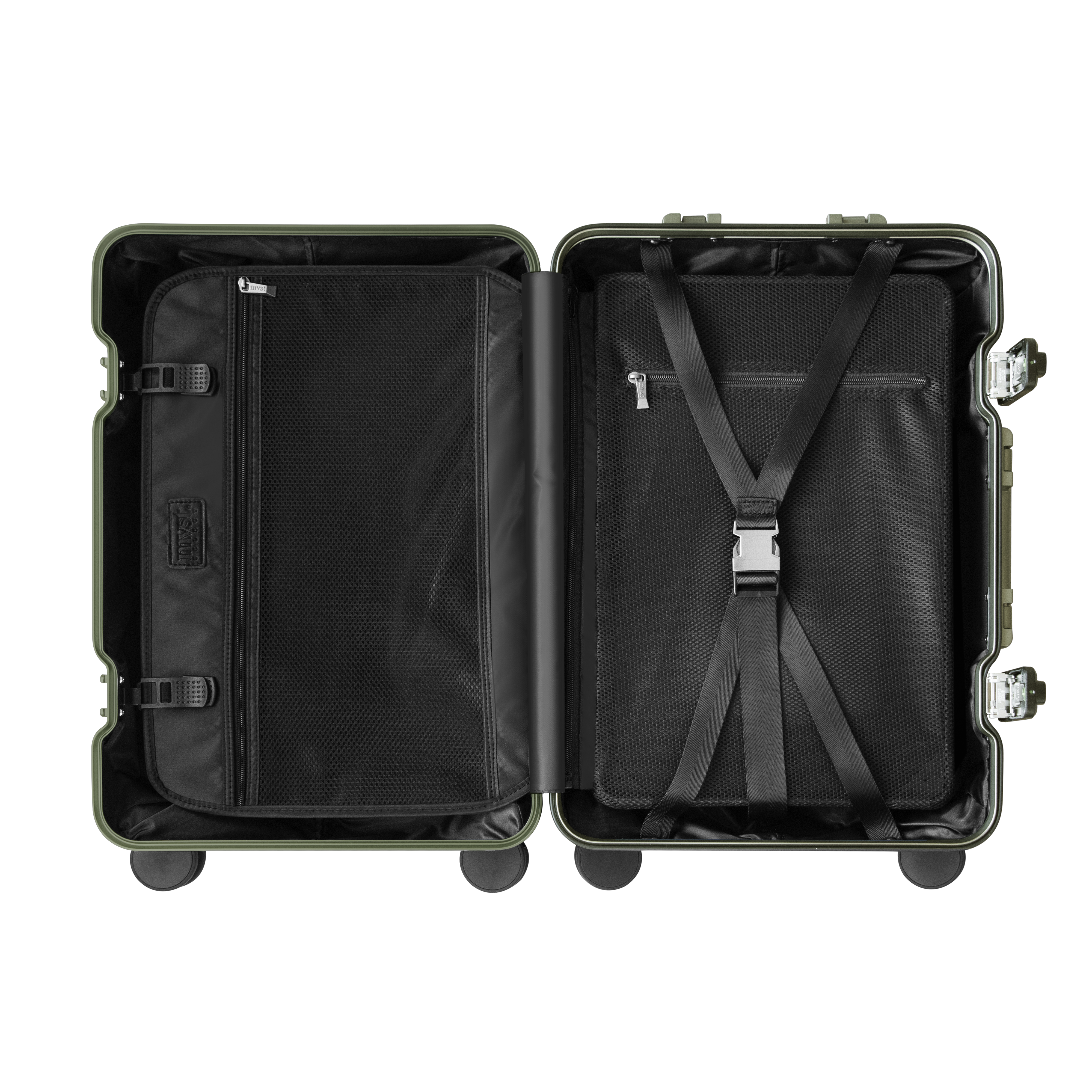 TREK Aluminum Suitcase Army Green MVST