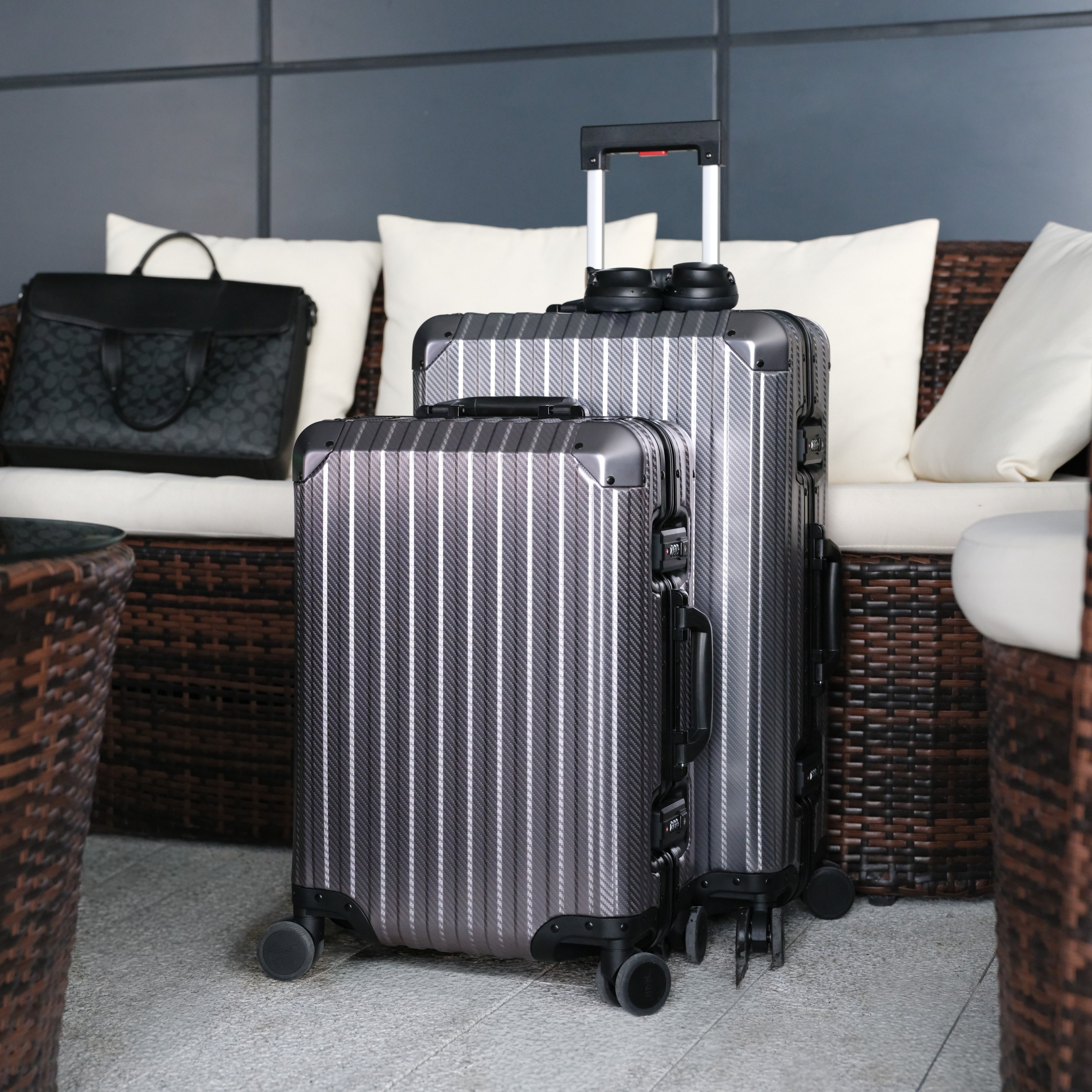 TREVA Aluminum Suitcase Gunmetal
