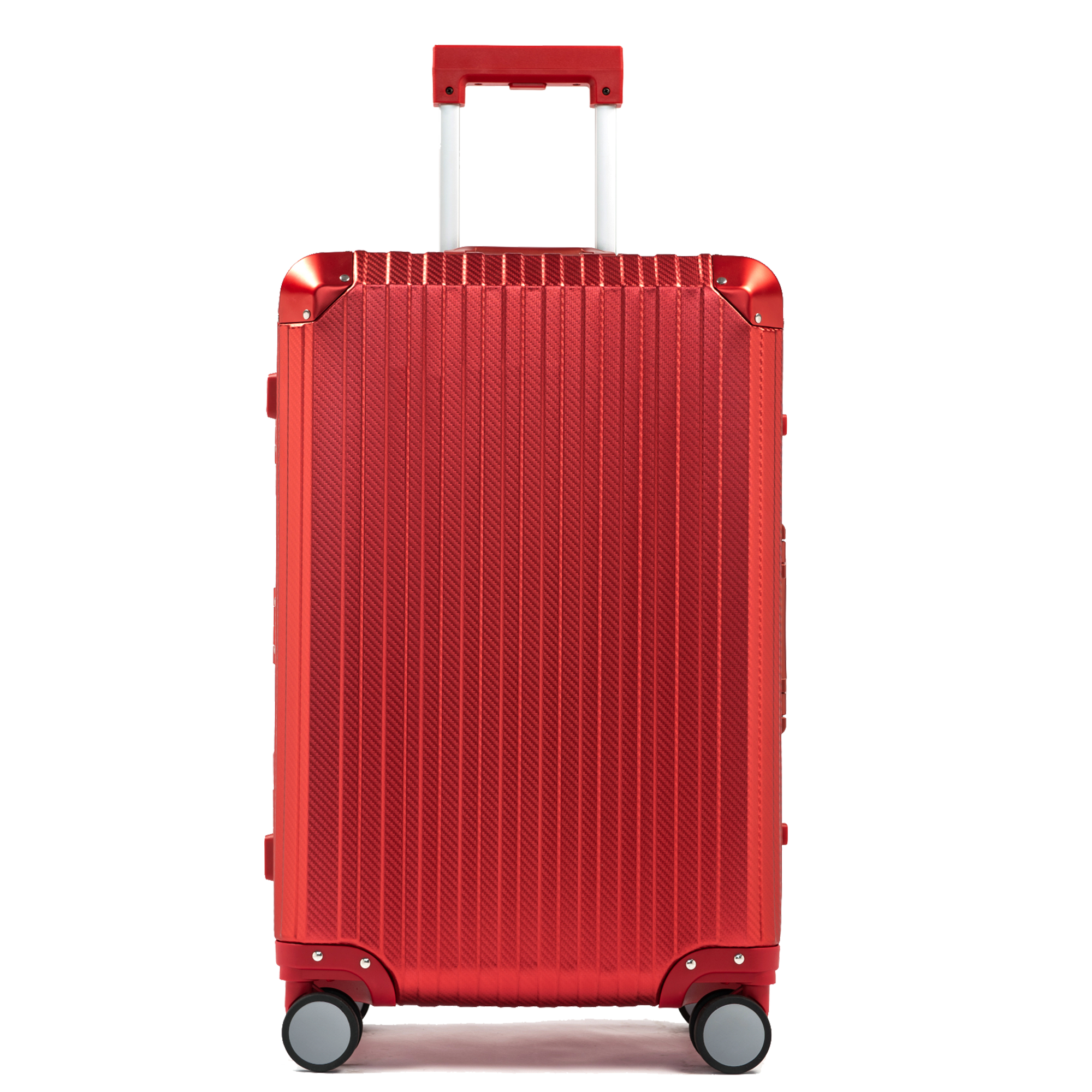 TREK アルミニウム スーツケース レッド