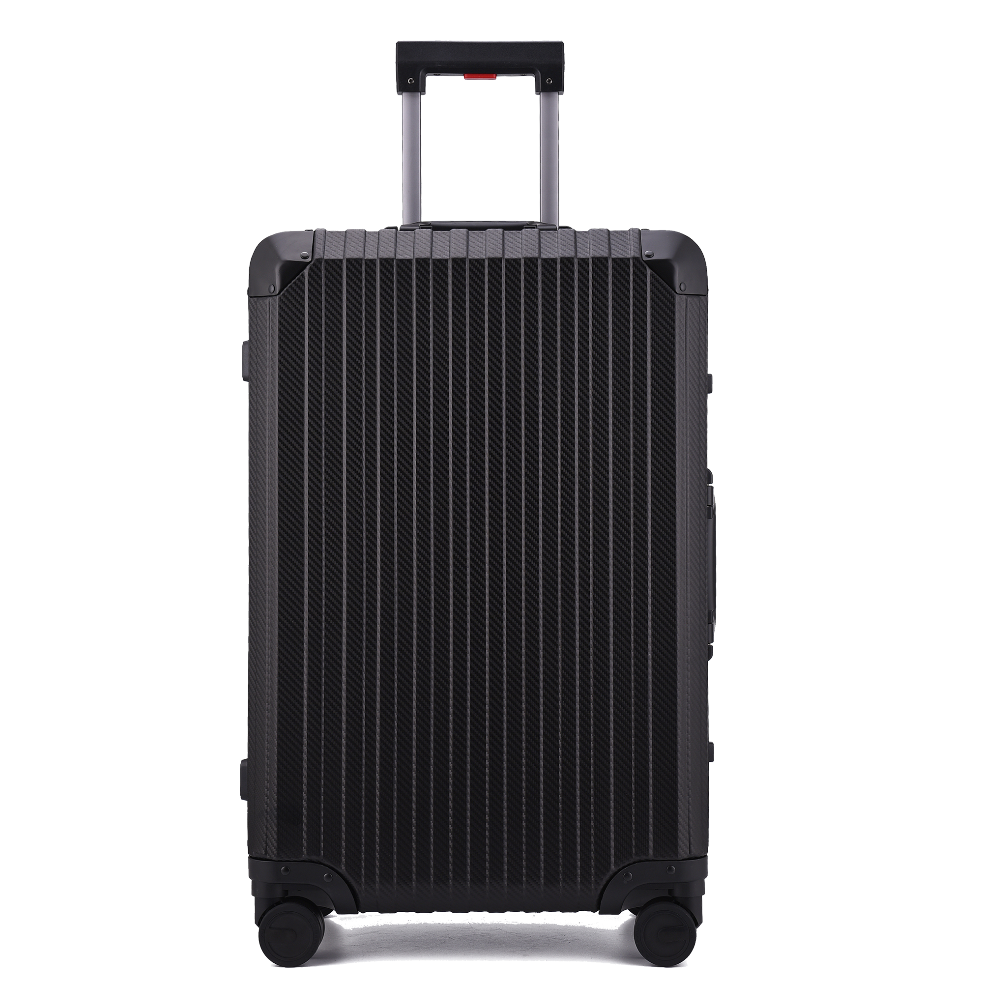 TREK Aluminum Carry on Suitcase Black