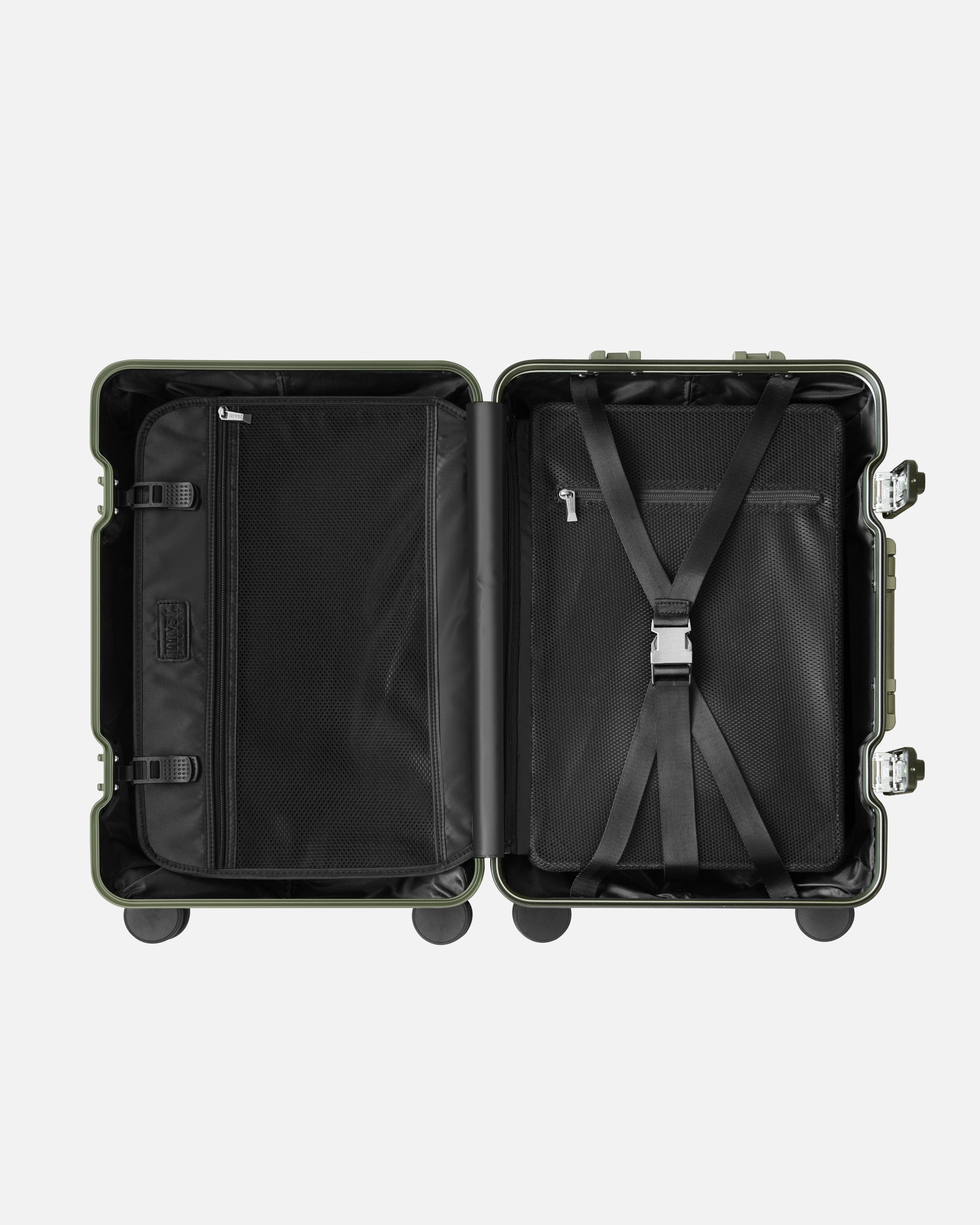 TREVA Aluminum Suitcase Army Green Medium