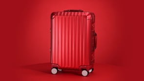 TREK Aluminum Suitcase Red
