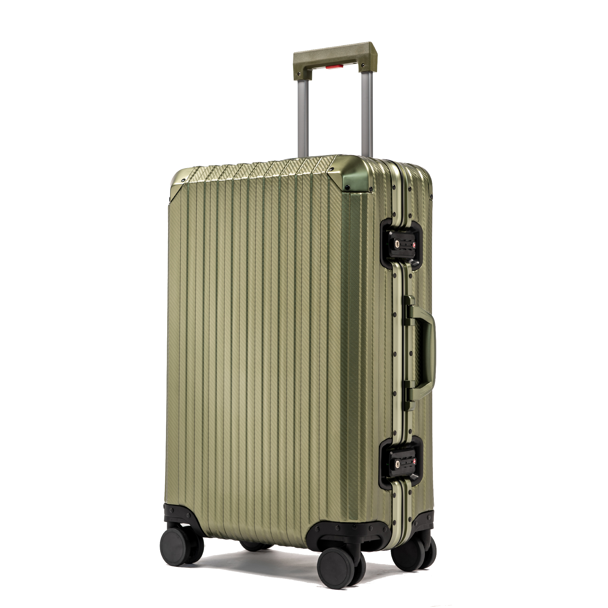 TREK Aluminum Suitcase Army Green MVST