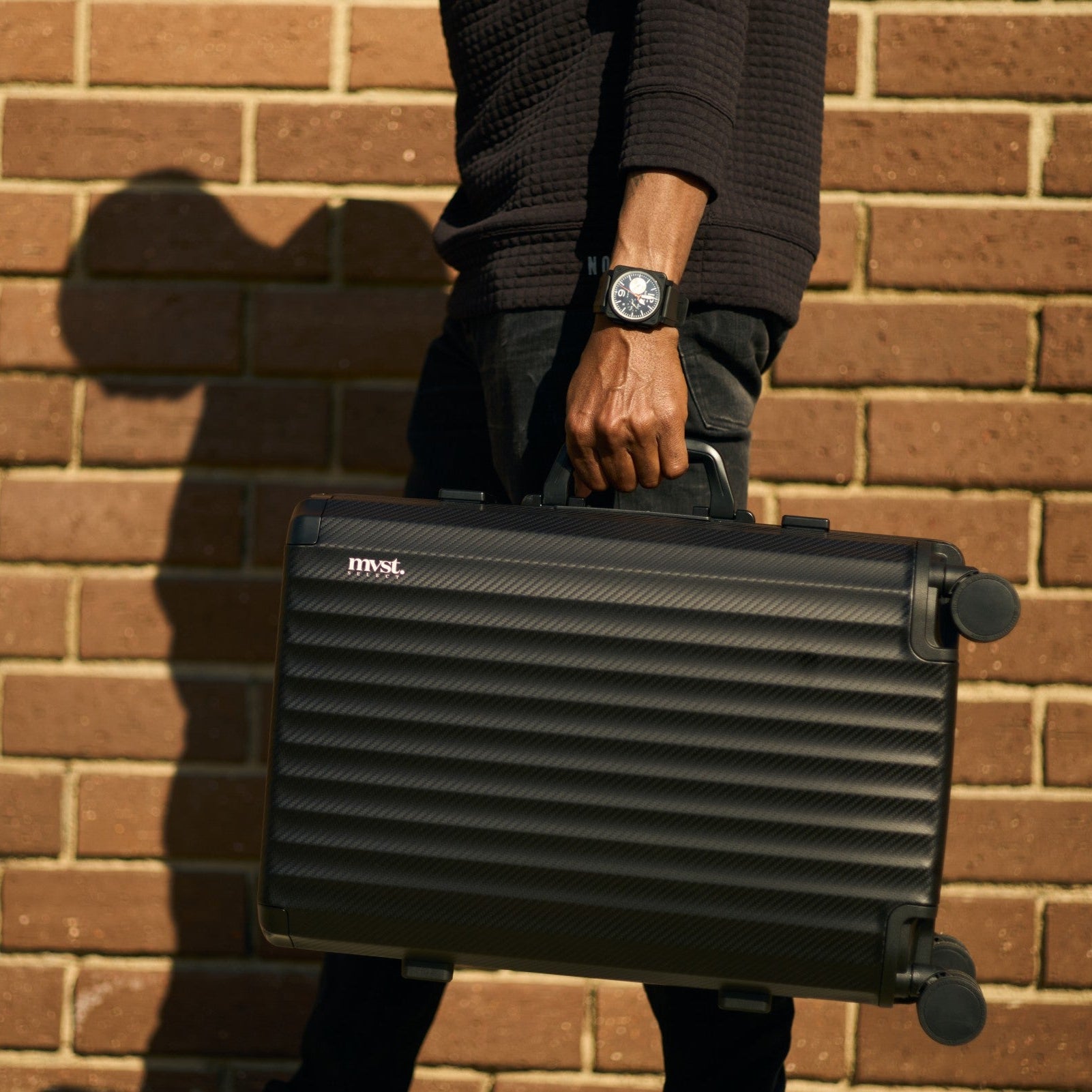SPACE Aluminum Suitcase Black MVST